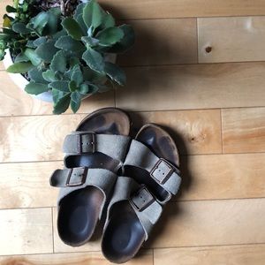 Birkenstock taupe suede birkenstock sandals